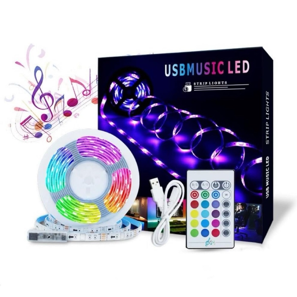 USB Music LED Light Strips for Decorative Purposes Color Changing - New in Box